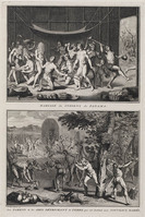 KG 11897
<br/>
Afgoderij: Panama, Huwelijk van Indiërs & familie en vrienden ontginnen het land voor pasgehuwden
<br/>
<em>Picart, Bernard (1673-1733)</em>